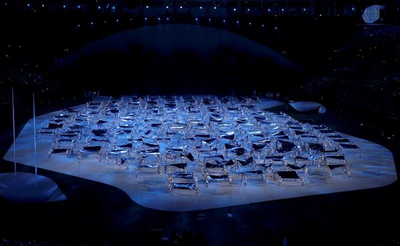 2016 Rio Olympics - Opening ceremony - Maracana - Rio de Janeiro, Brazil - 05/08/2016. Performers during the opening segment.        REUTERS/Marko Djurica